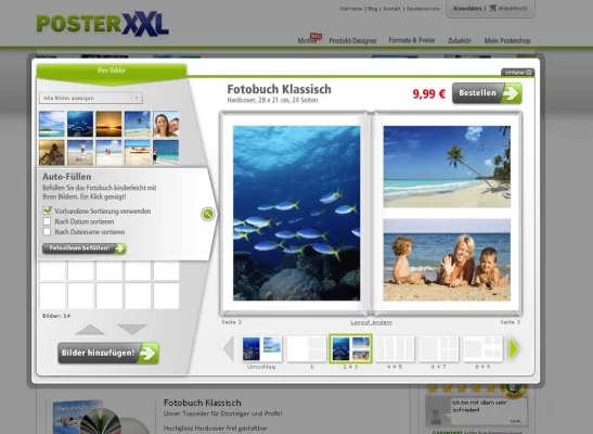 Bild: posterXXL bringt weltweit erste Onlineerstellung für Fotobücher