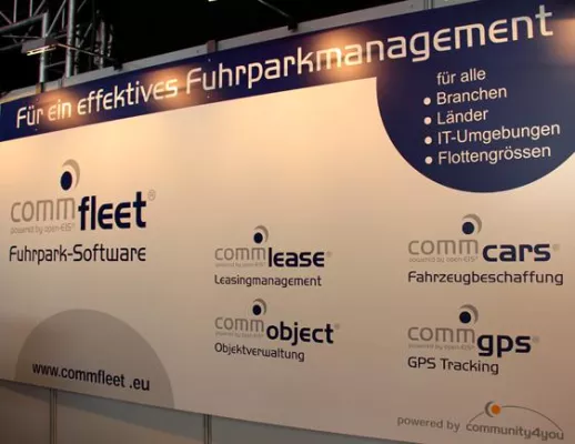Bild: comm.fleet - der Überflieger auf dem bfp Fuhrpark-FORUM 2014