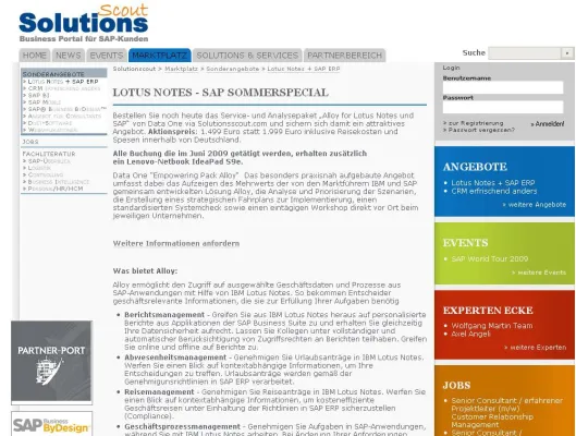 Bild: IBM und SAP auf dem Beschleunigungsstreifen – Data One pusht mit Alloy-Special