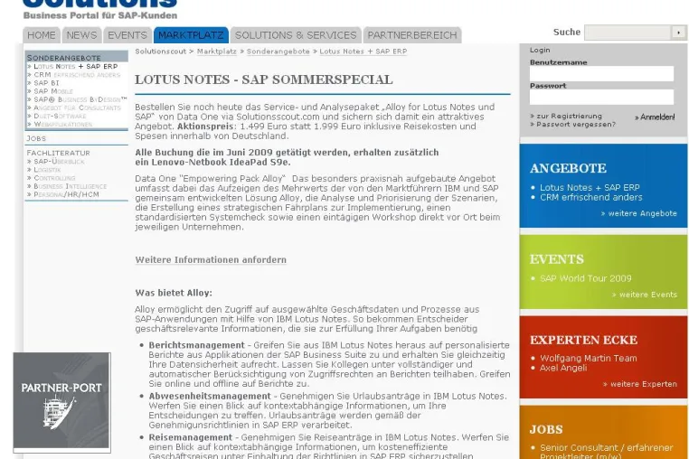 Bild: IBM und SAP auf dem Beschleunigungsstreifen – Data One pusht mit Alloy-Special