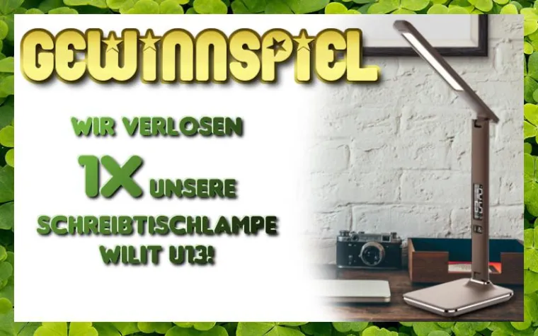 Bild: GEWINNSPIEL: LED Schreibtischlampe WILIT U13