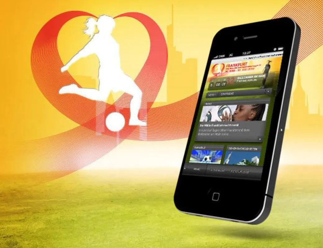Mobile Webseite zur FIFA-Frauen-WM in Frankfurt