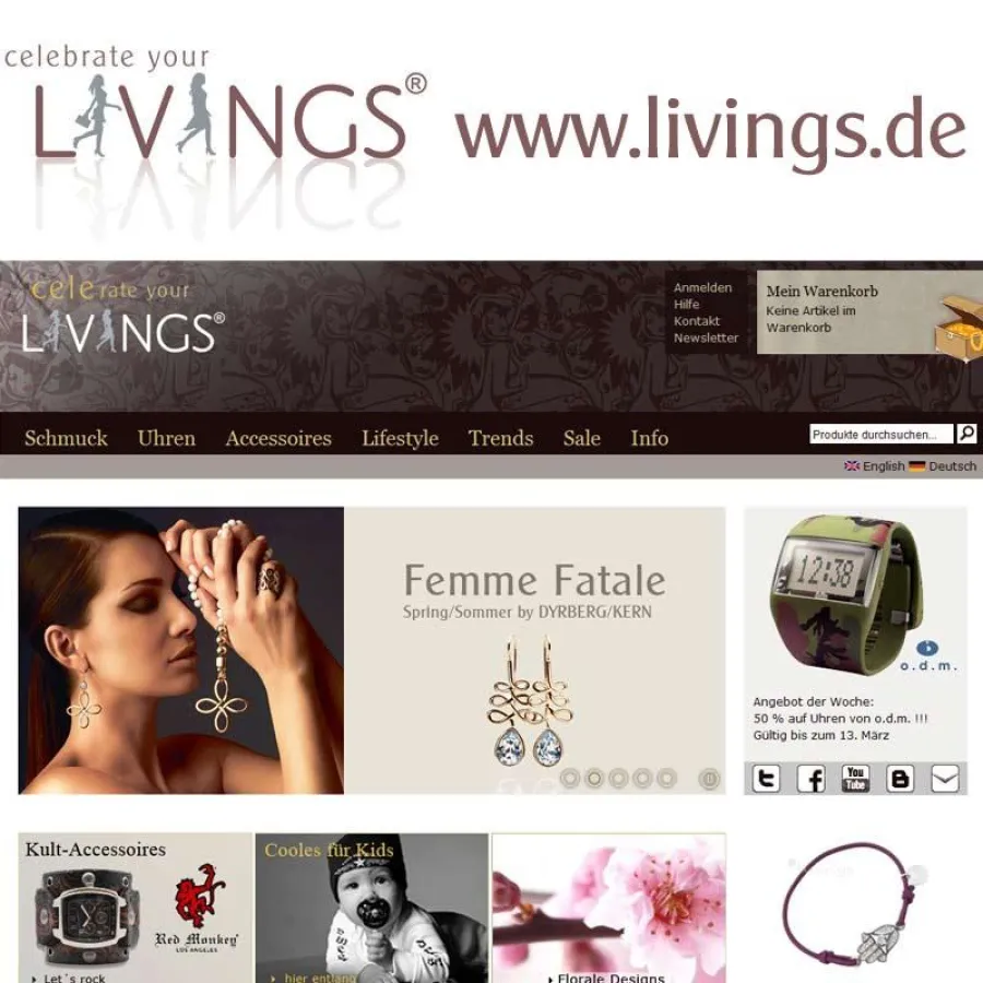 www.livings.de Screenshot