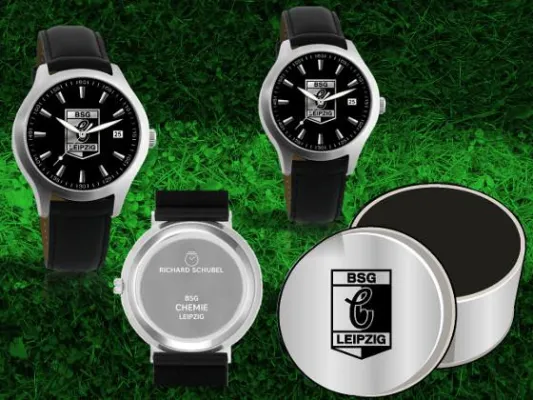 Bild: Richard Schubel und BSG Chemie Leipzig e.V. präsentieren Fanuhr für Damen und Herren in limitierter Auflage.