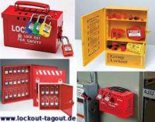 Schlösseraufbewahrung: Lockout-Boxen und Gruppenverschlusskästen Bild: Schlösseraufbewahrung: Lockout-Boxen und Gruppenverschlusskästen