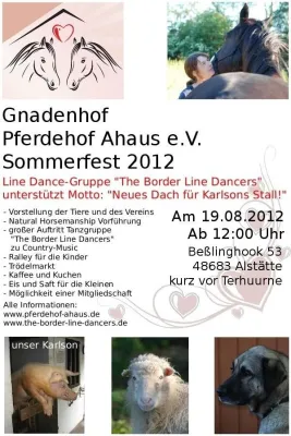 Bild: Gnadenhof Pferdehof Ahaus e.V. - Großes Sommerfest mit Tanz und Musik