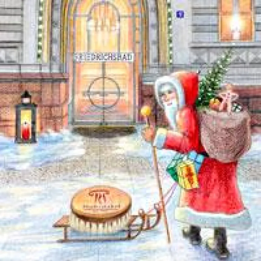 Der Baden-Badener Künstler Ulrich  Nöltling gestaltete die exklusive Weihnachtskarte des Friedrichsbades