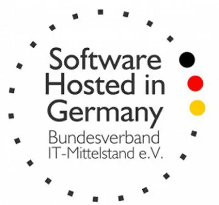 Gütesiegel "Software Hosted in Germany" für Fasihi Bild: Gütesiegel "Software Hosted in Germany" für Fasihi