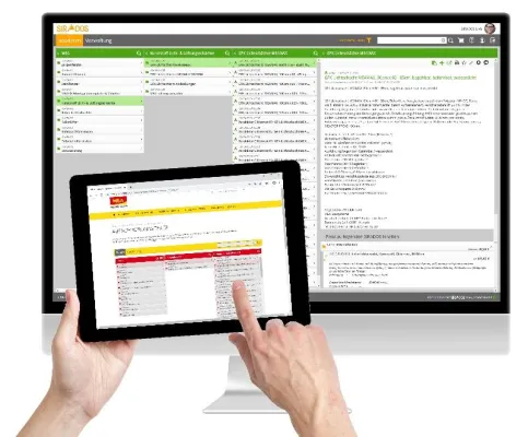 Bild: Verknüpfung des Produktkatalogs von MEA mit SIRADOS Ausschreibungstexten aus dem Hause WEKA MEDIA