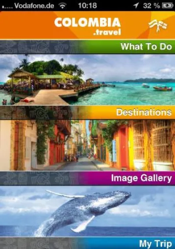 App nach Kolumbien Mit einem Fingertipp Kolumbien entdecken Bild: App nach Kolumbien Mit einem Fingertipp Kolumbien entdecken