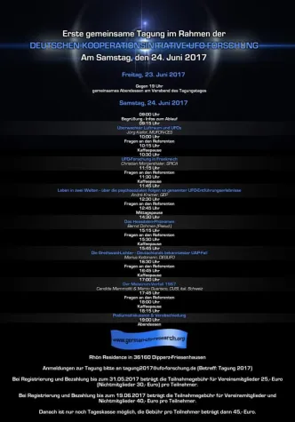 Bild: Erste gemeinsame Tagung der Deutschen Kooperationsinitiative UFO-Forschung