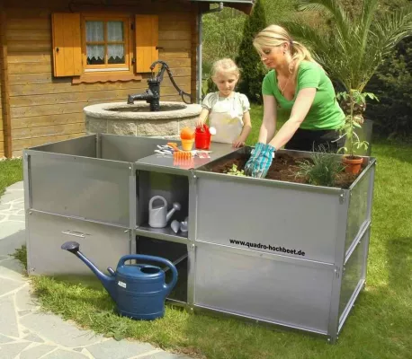 Neues Seniorenprodukt mit Niveau – Quadro-Hochbeet System aus Edelstahl – Vertriebspartner Europaweit gesucht Bild: Neues Seniorenprodukt mit Niveau – Quadro-Hochbeet System aus Edelstahl – Vertriebspartner Europaweit gesucht