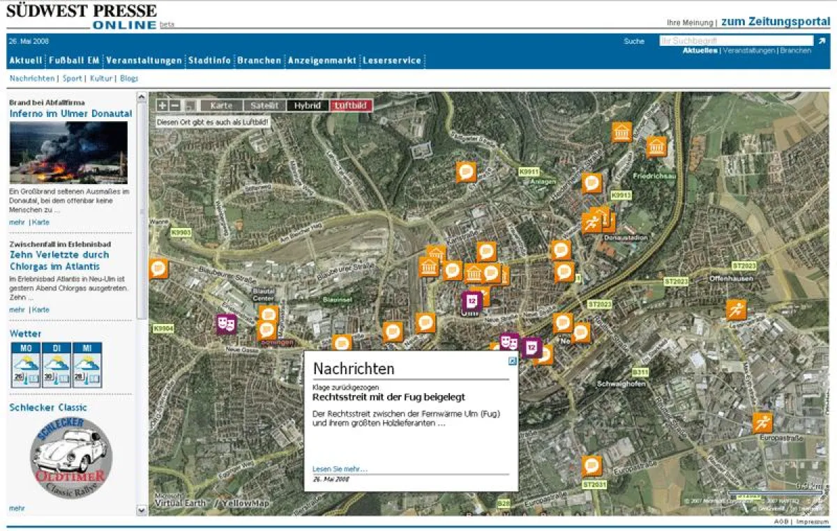 YellowMap-Kartentechnologie vereint aktuelle Vor-Ort-Informationen mit 3D-Luftbildern