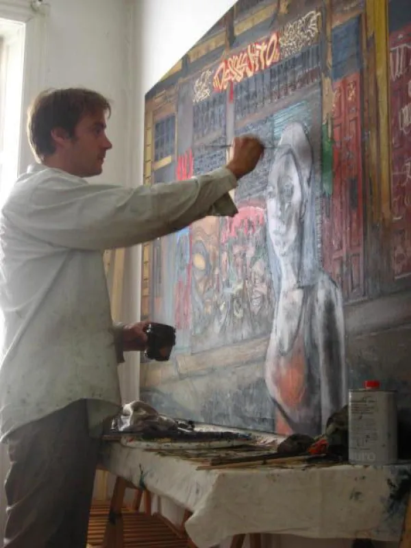 Jan Siebert in seinem Atelier in Hamburg