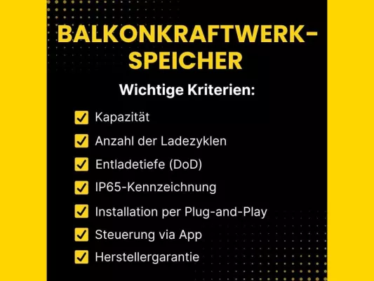 Bild: Balkonkraftwerk-Speicher nachrüsten: Tipps für die richtige Wahl