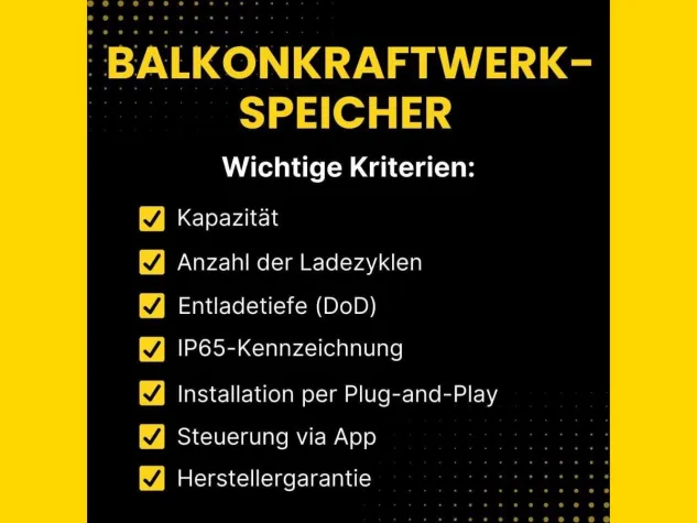Bild: Balkonkraftwerk-Speicher nachrüsten: Tipps für die richtige Wahl