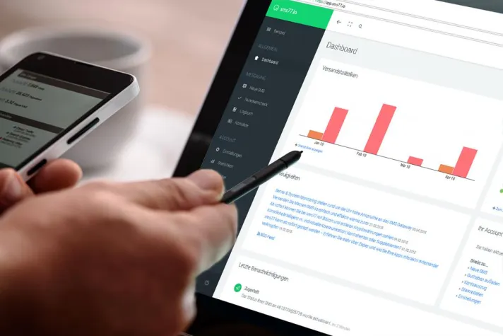 Bild: Relaunch der sms77 Webapp: Kundenoptimiertes Design und neue Features für den Versand von Business-SMS