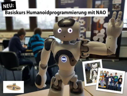 Neu an der Master MINT Akademie Heidelberg: Spannender Basiskurs mit dem Humanoid NAO Bild: Neu an der Master MINT Akademie Heidelberg: Spannender Basiskurs mit dem Humanoid NAO