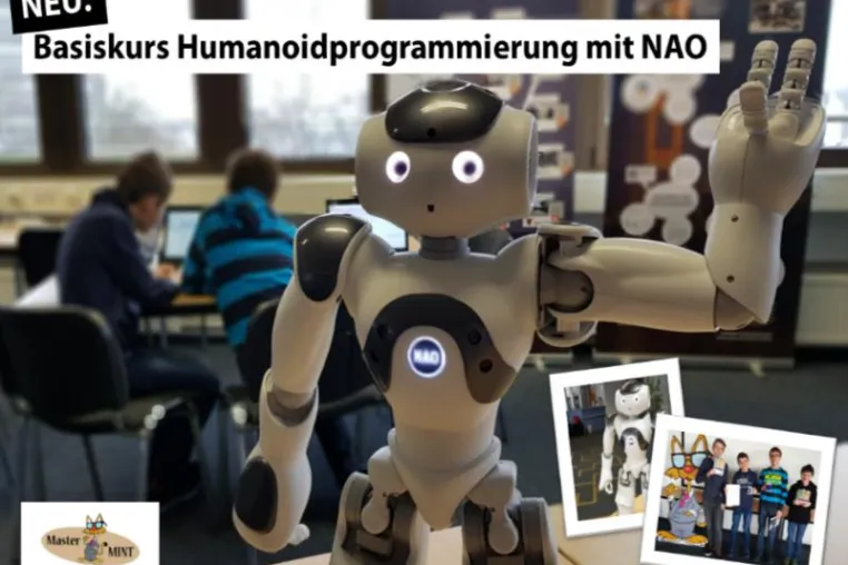 Bild: Neu an der Master MINT Akademie Heidelberg: Spannender Basiskurs mit dem Humanoid NAO