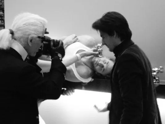 Bild: Schafferer meets Lagerfeld