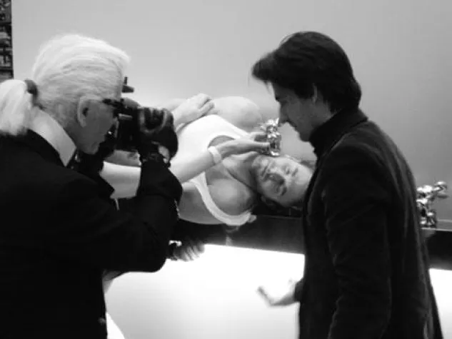 Bild: Schafferer meets Lagerfeld