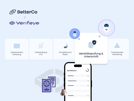 Bild: BetterCo und Verifeye Online schließen strategische Partnerschaft für Identifikation und digitales Onboarding