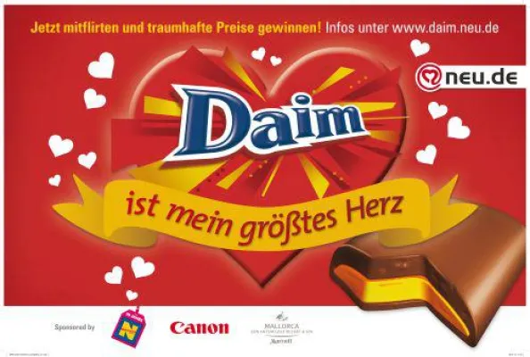 Bild: „DAIM ist mein größtes Herz“ – die Flirtpromotion mit Kultcharakter geht in die fünfte Runde