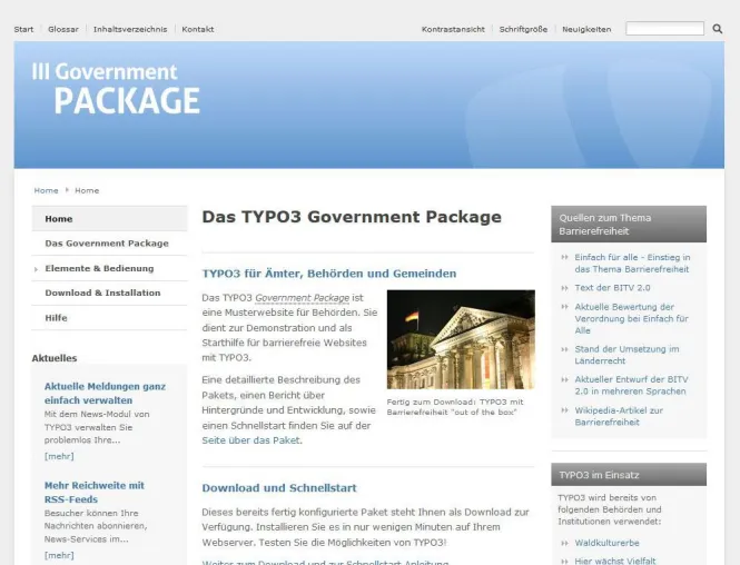 Bild: Standardkonformität trifft Barrierefreiheit: TYPO3 Version 4.7 Released