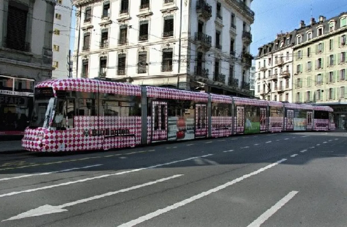 Burlington Straßenbahn in Genf, Schweiz