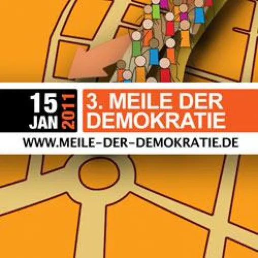 Bild: Aufruf zur 3. Meile der Demokratie Magdeburg am 15. Januar 2011