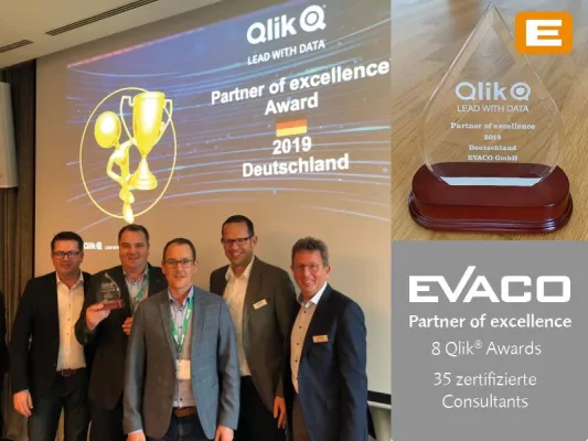 Top aufgestellt im Consulting – Qlik lobt Qualität der EVACO Bild: Top aufgestellt im Consulting – Qlik lobt Qualität der EVACO