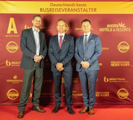 Bild: QualityBus Award 2019 – Auszeichnung der besten Busreiseveranstalter