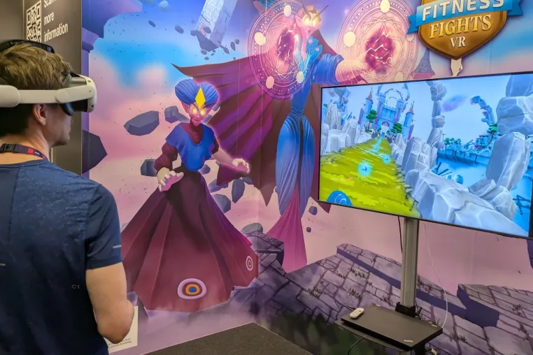 Bild: Gaming trifft Sport: NUROMEDIA präsentiert „Fantasy Fitness Fights VR“ auf der ISPO München 2024