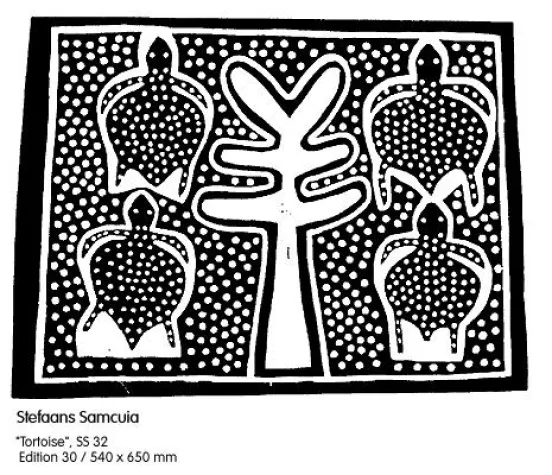 Bild: Evas Kinder und ihre Kunst - Kunst der San