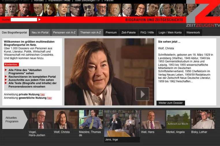 Bild: Start des Biografienportals von Zeitzeugen-TV zeitzeugen-tv.com auf der IFA