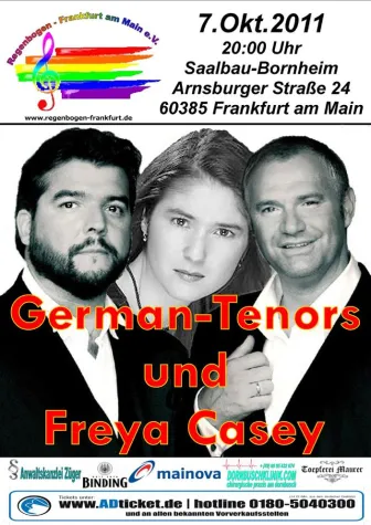 Bild: German Tenors mit Sopranistin Freya Casey