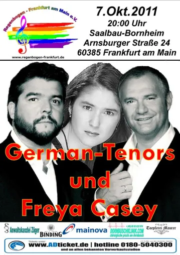 German Tenors mit Sopranistin Freya Casey Bild: German Tenors mit Sopranistin Freya Casey