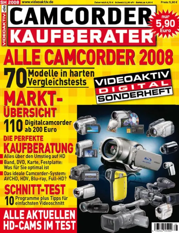Der CAMCORDER KAUFBERATER fasst alle Tests mit Messlaborergebnissen zusammen und bietet damit den perfekten Überblick.