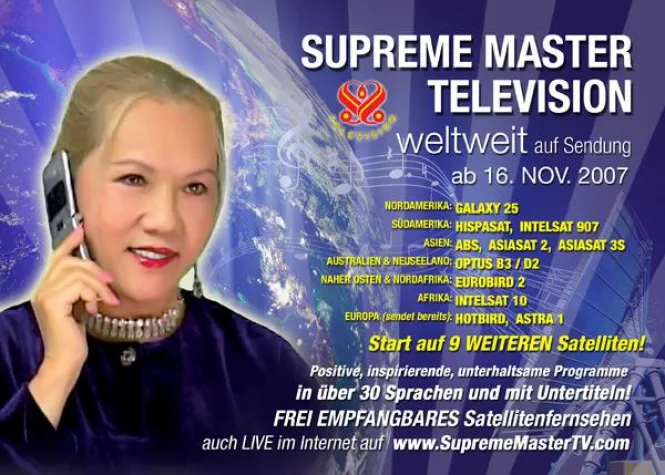 Bild: Neun weitere Satelliten für Supreme Master Television