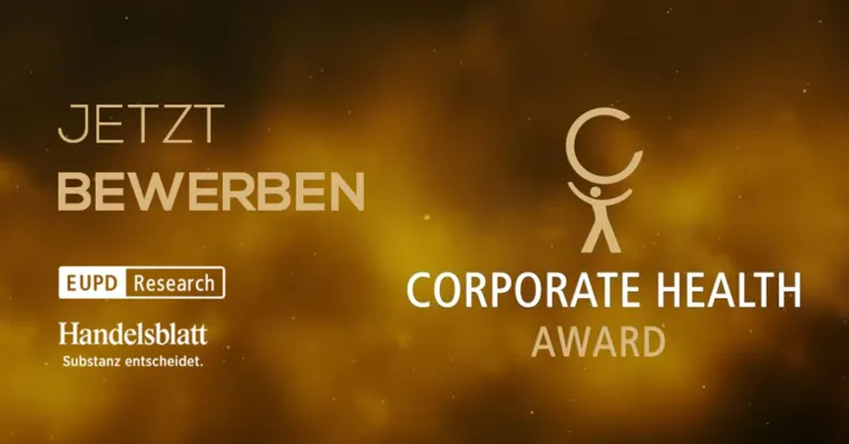 Bewerbung um den Corporate Health Award 2022 gestartet Bild: Bewerbung um den Corporate Health Award 2022 gestartet