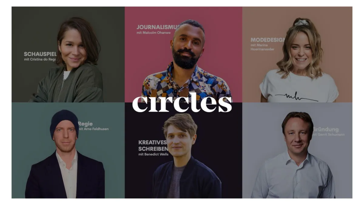 circles sind themenspezifische Online-Kurse in kleinen Gruppen, live mit Weltklasse-Mentoren (© teech Education GmbH)