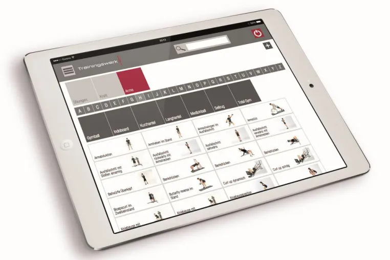 Bild: Programm zur Trainingplanung: Trainingssoftware auch für Total Gym Geräte