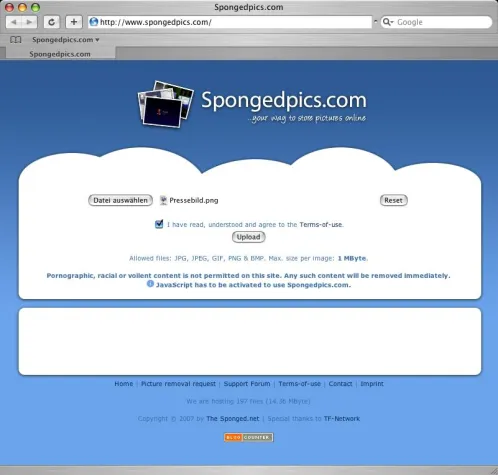 The Sponged.net startet gratis Bilderservice Bild: The Sponged.net startet gratis Bilderservice