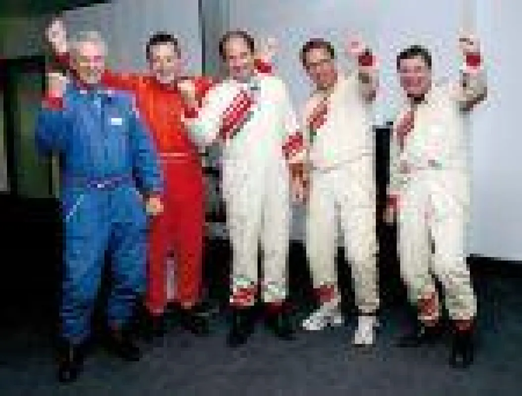 20. Partnertag der CAS Software AG auf dem Hockenheimring: Referent Klaus Amann, Nutbaser GmbH, Oliver Becker, Martin Hubschneider, Andreas Zipser, Dr. Thomas Lindner von CAS Software AG (v. l. n. r.)