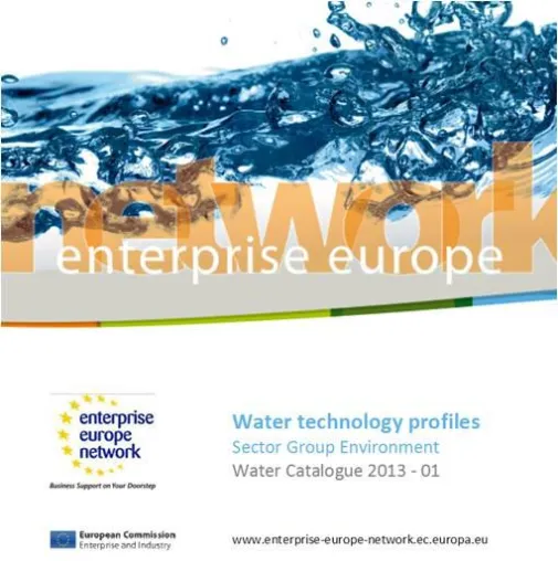 Update 2013 - Katalog mit Kooperationsangeboten aus dem Bereich der Wasser- und Abwassertechnologie Bild: Update 2013 - Katalog mit Kooperationsangeboten aus dem Bereich der Wasser- und Abwassertechnologie
