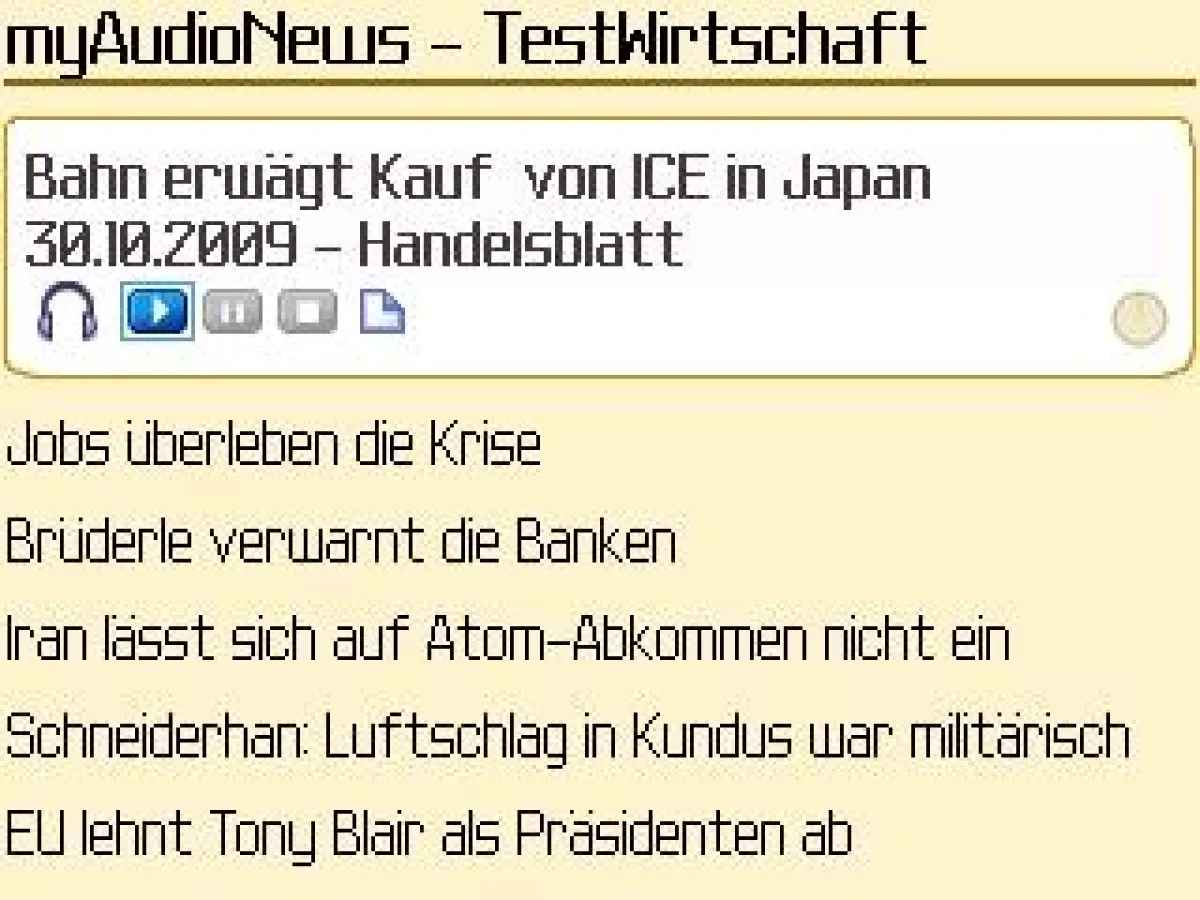 AudioBay für myAudioNews