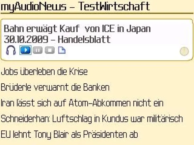 Bild: myAudioNews.de lanciert BlackBerry Application
