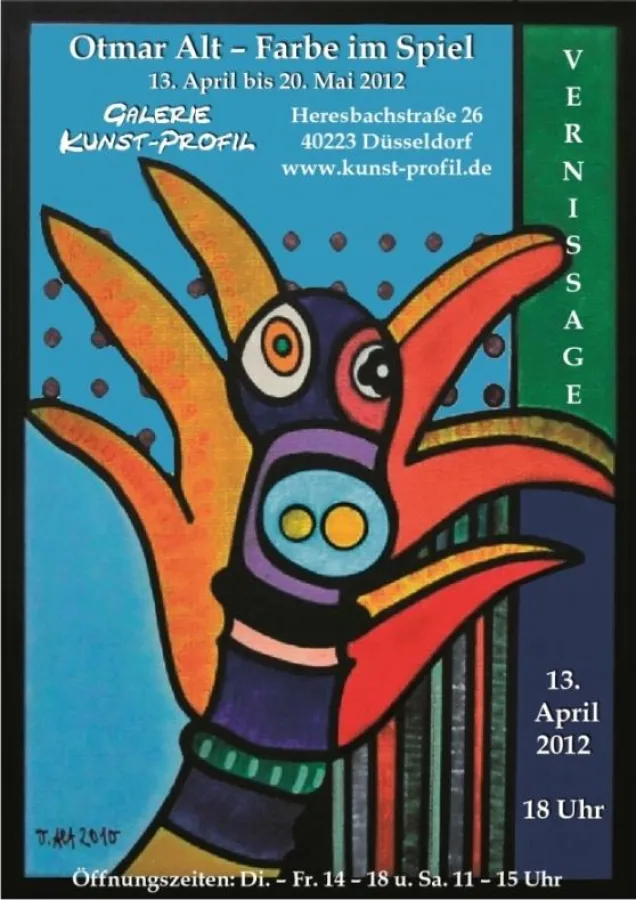 Ausstellungsplakat Otmar Alt - Farbe im Spiel
