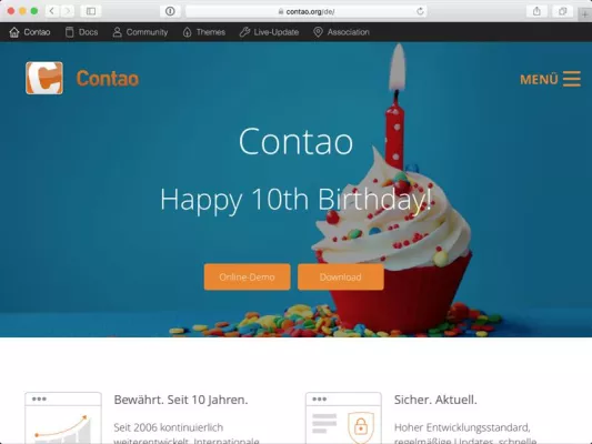 Bild: Das CMS Contao wird 10 Jahre alt