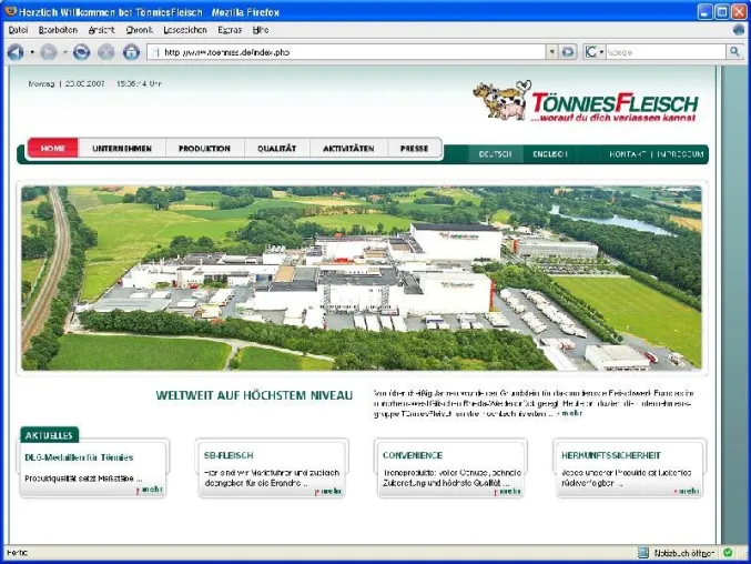 Bild: Tönnies-Gruppe aktualisiert Internet-Präsenz